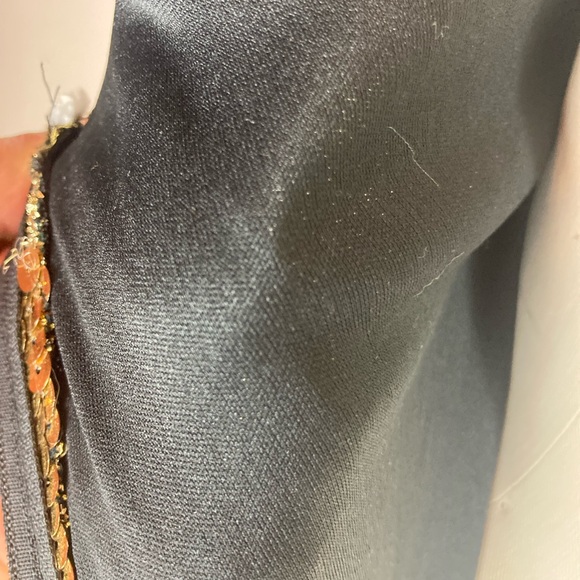 Vintage Dave & Johnny Gold Lamé and Sequined Dress - Made in USA - Size 4-6 - Picture 7 of 8